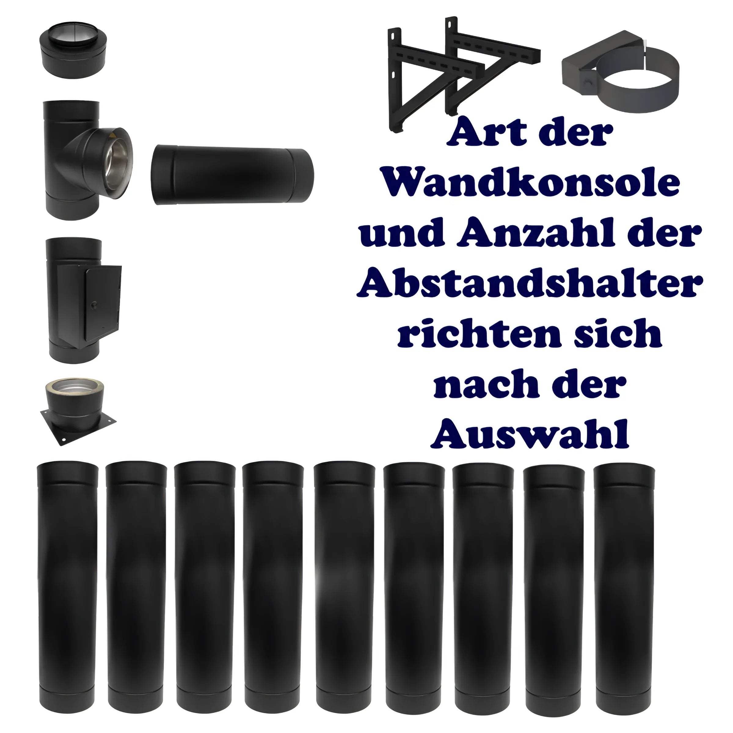 Schwarze NEON Schwarz Schornsteinrohre für modernes Design und anspruchsvolle Anwendungen