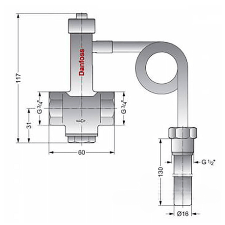 Thermische Ablaufsicherung für Defro Heizkessel.
