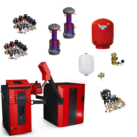 Komplettpaket Attack SLX 20 kW mit Hygienespeicher und Solarregler.