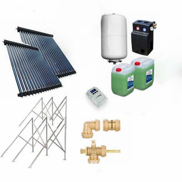 Solarpaket Röhrenkollektor HP30 Flachdach 9,78 m².