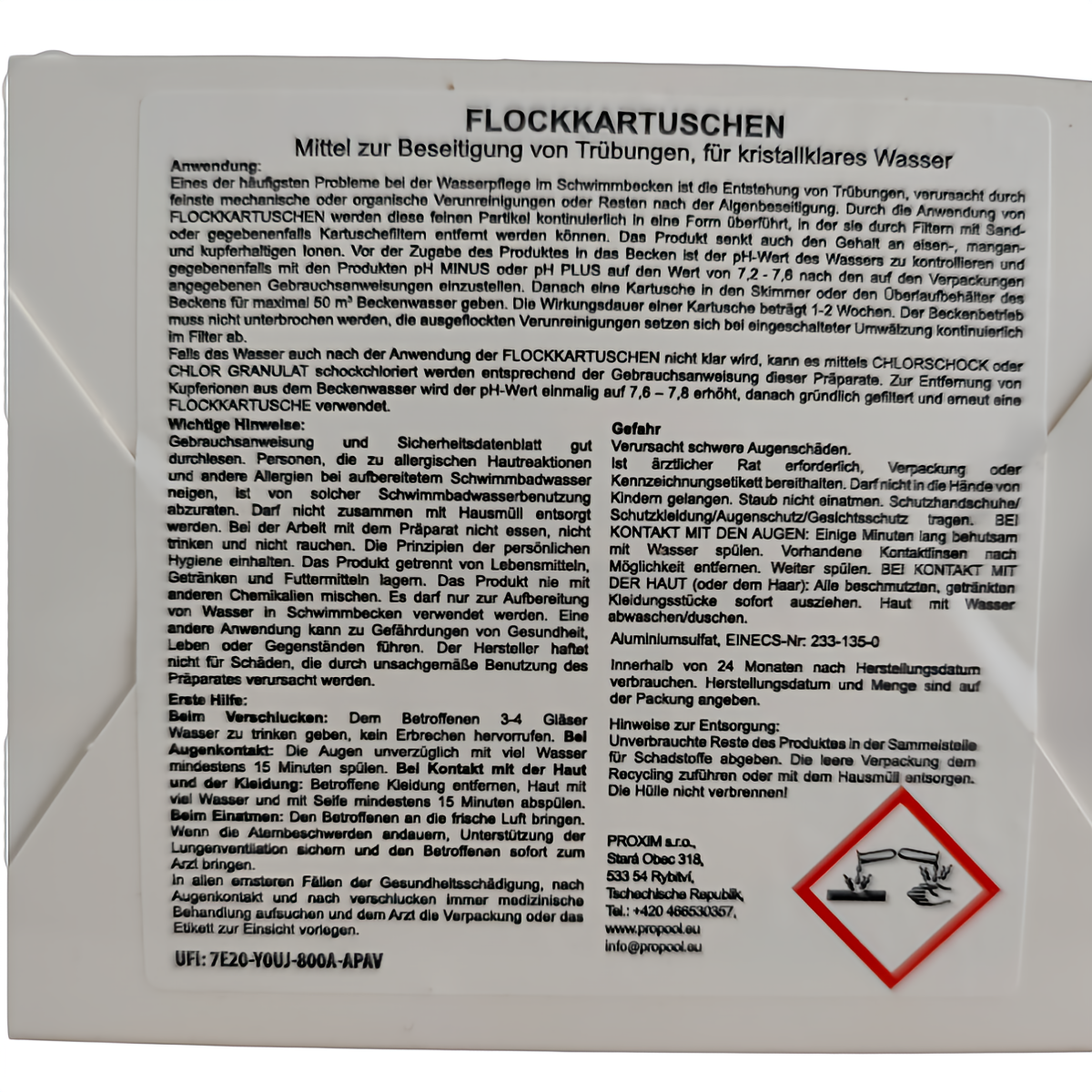 Flockungskartuschen – 🏊‍♂️ für kristallklares Wasser, beseitigt Trübungen und Partikel effektiv. 🧊💧