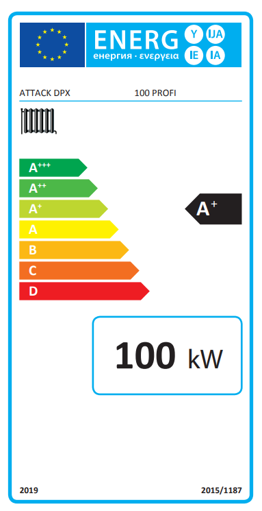 Cazan cu gazeificare pe lemn Attack DPX 100 Profi 100 kW lemn de foc