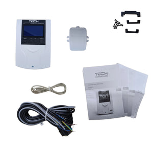 TECH EU-i-1 blandeventilstyring 3/4-vejs - varmekurve & returbeskyttelse