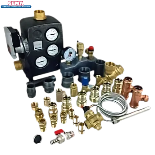 Plumbing and heating component assortment for anschlusspaket attack dpx with profipress rotguß