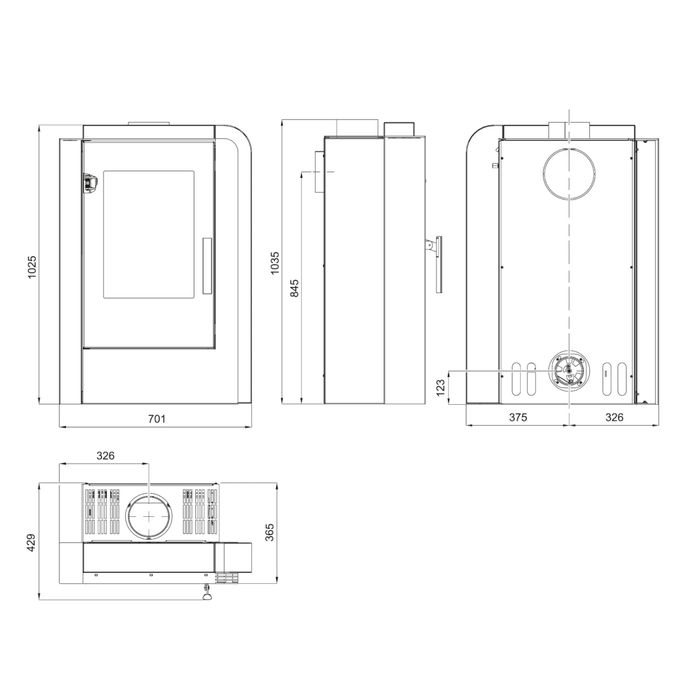 Camină de lemn Aruba Easy de la Haas + Sohn 6 kW