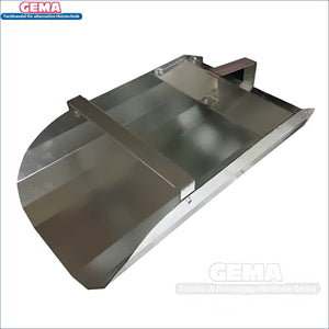Shiny metal scoop from Attack Ascheschaufel, ideal for boilers and boiler-zubehör