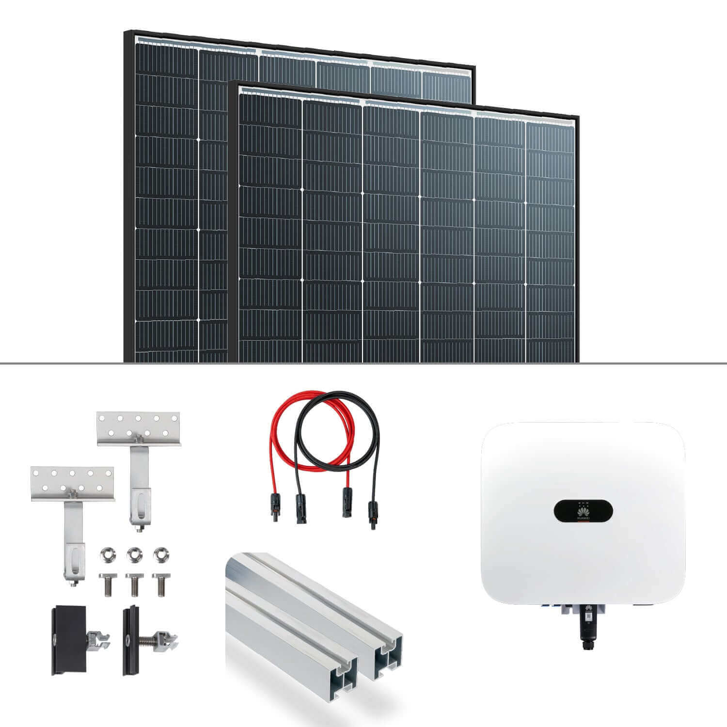 Solarmodul-Installation Kit für 6 kWp PV-Anlage mit 14 Trina 440Wp Glas-Glas Modulen