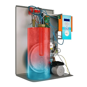 Visualisierung des ATTACK Elektrokessels mit LCD-Display und Heizkomponenten 🔥💧 umweltfreundliche Heizlösung