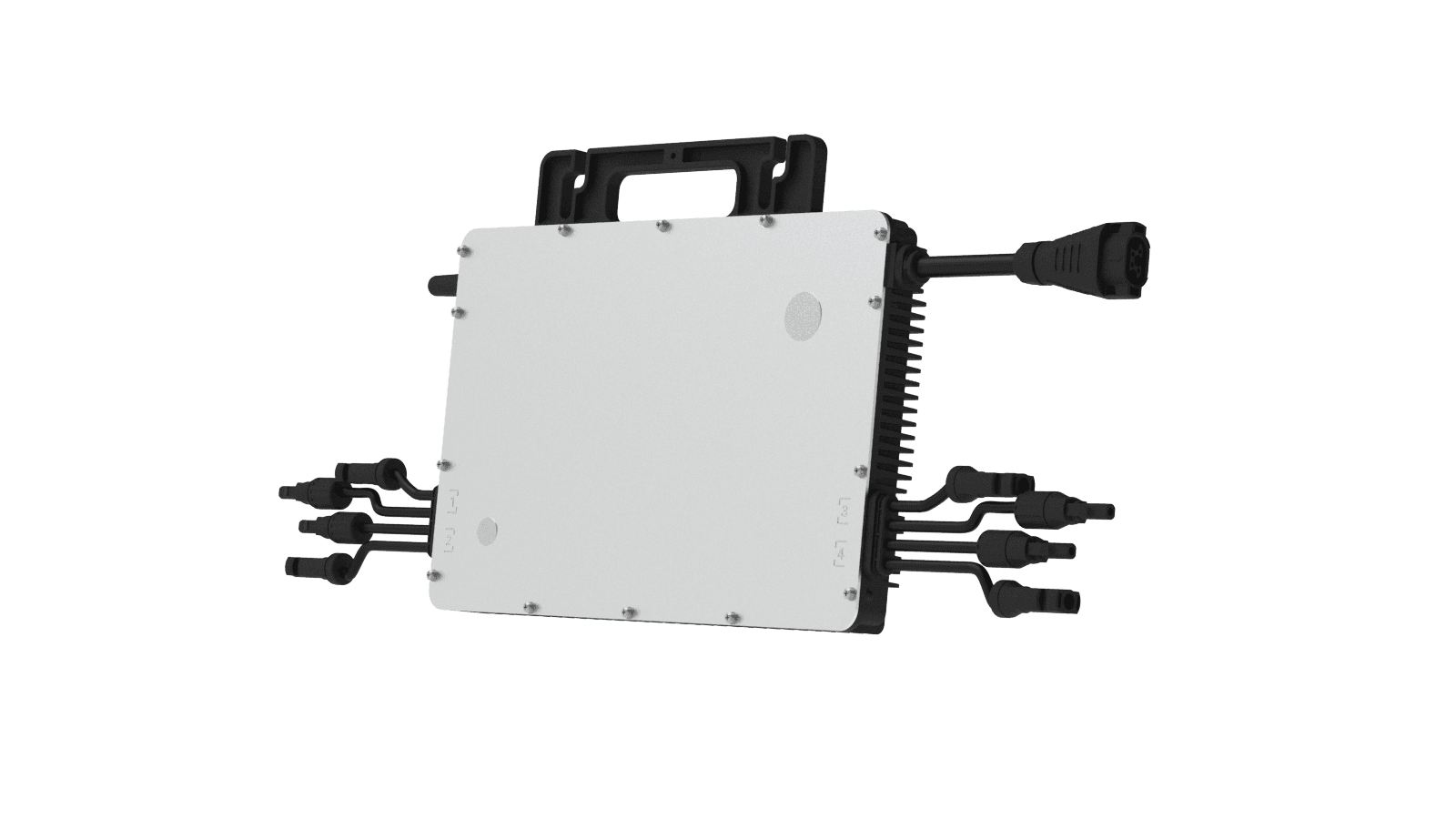 Weiße rechteckige elektrische Box mit Griffen für Hoymiles Mikrowechselrichter HM-1200