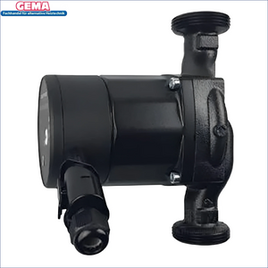 Schwarze Heizungspumpe mit Eco Flow-Technologie von DEFRO, energieeffiziente ecoflow energy heizungsumwälzpumpe