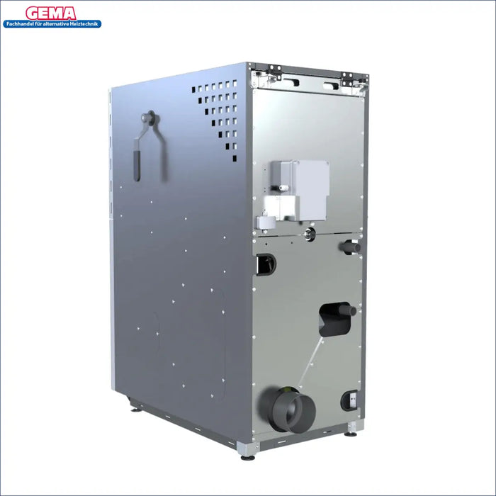 Defro Epsilon F 10 kW Pelletkessel 🔥 mit automatischer Brennerreinigung und Ascheaustragung, effizient und umweltfreundlich.