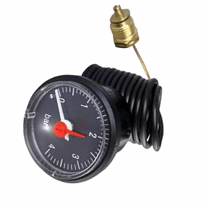 Manometer für Holzvergaserkessel Attack SLX/DPX/DP mit 📏 Zeigern für Wasserdruck und Warnsignal. 🔴⚠️