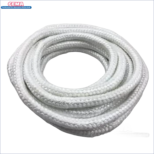 Weiße geflochtene Rundschnur für Thermoflux Pelling Pelletkessel, coiled and robust