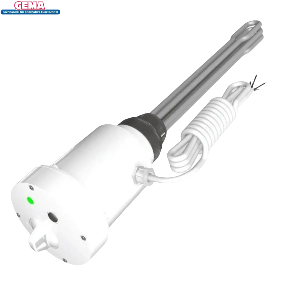 Elektromet Elektroheizstab mit coiled cable, Schutzart IPX4, unbeheizte Länge für Heizpatrone