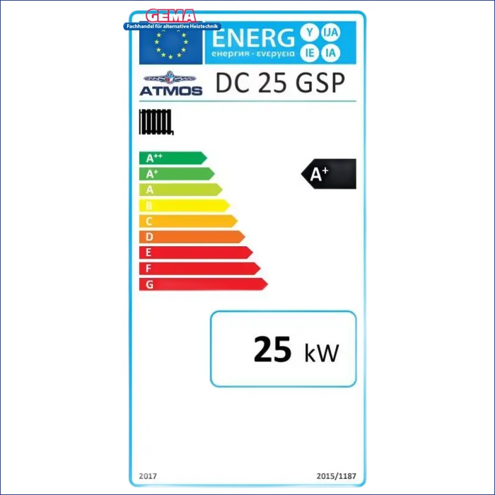 Energieeffizienzlabel für Heizgerät Kombikessel Atmos DC GSP förderfähig