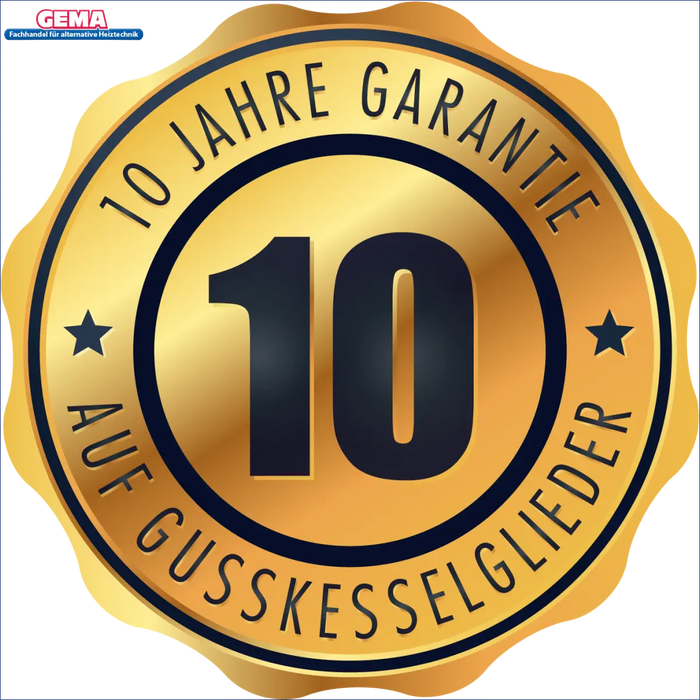 Goldgarantie-Siegel auf Pelletheizung IBC GK8k-öko 32 kW als Qualitätsnachweis