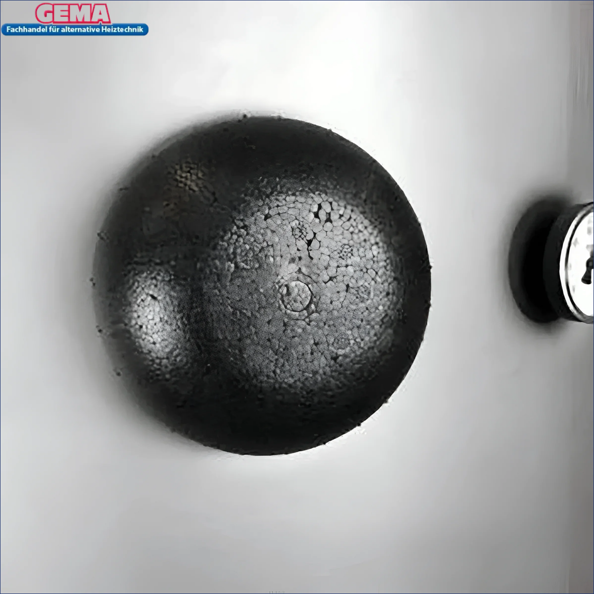 Textured black dome from Set Pufferspeicher Isolierstopfen für unisolierten Speicheranschluss