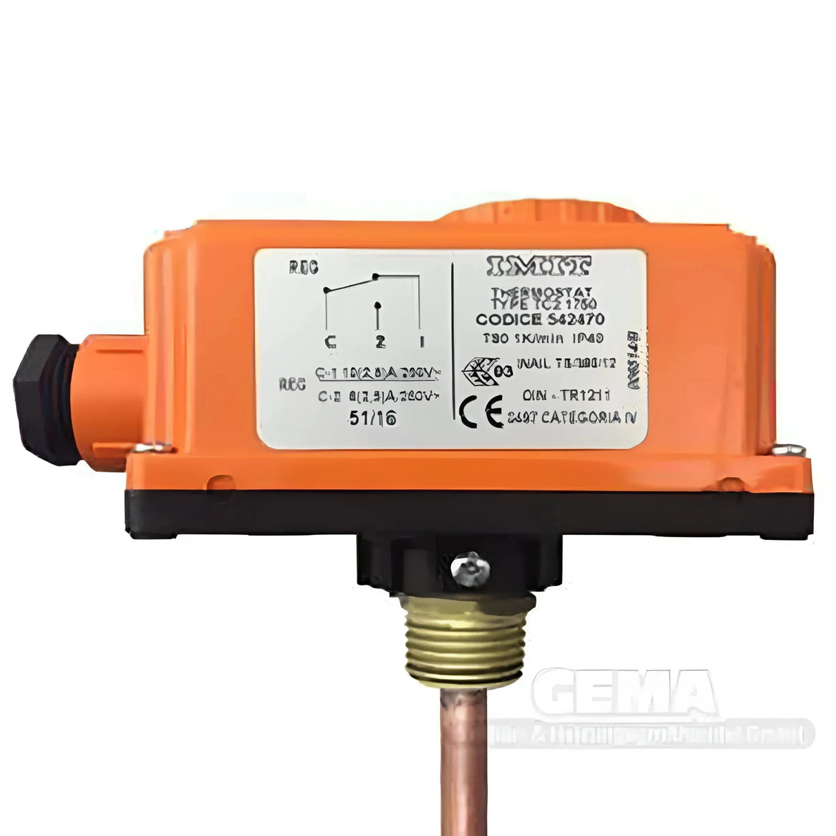 Regelthermostat inkl Tauchhülse für automatische Temperaturregelung 0°C - 90°C - GEMA Shop