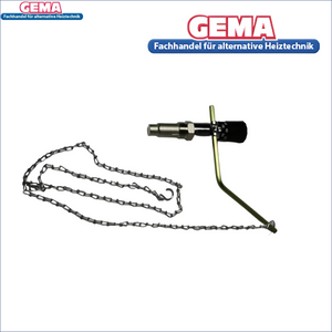 Chain-operated valve with metal arm for Regulus Feuerzugregler and boilers control