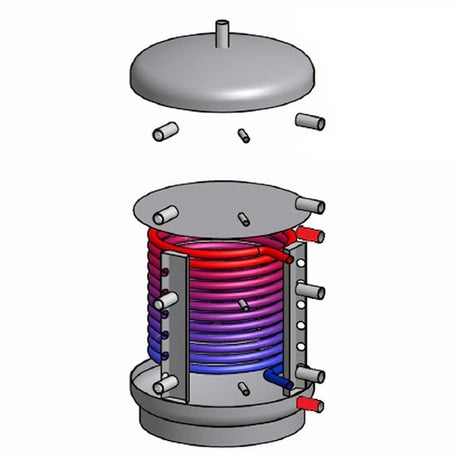 Schichten - Pufferspeicher mit 1 Wärmetauscher - GEMA Shop