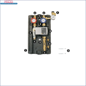 Sonnenstation Komponenten des Sunex Solarstation GPS Hydra PWM mit Durchflussmesser