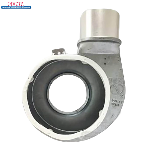 Silbernes Metall-Turbogehäuse ThermoFlux Alu Gehäuse für Rauchgas-Gebläse IP 150