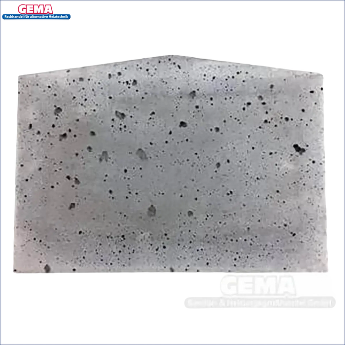 Grauer Schamottstein aus Beton mit speckled Textur für Viadrus U32 oben