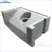 Speckled grau Betonblock mit zentrale Loch für Viadrus U32 Schamottstein unten