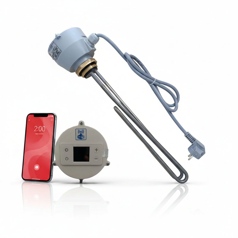 GEMA Rezistor electric din oțel inoxidabil, cartuș de încălzire Smart cu WLAN, 2 kW, 230 V, 1 1/2 inch